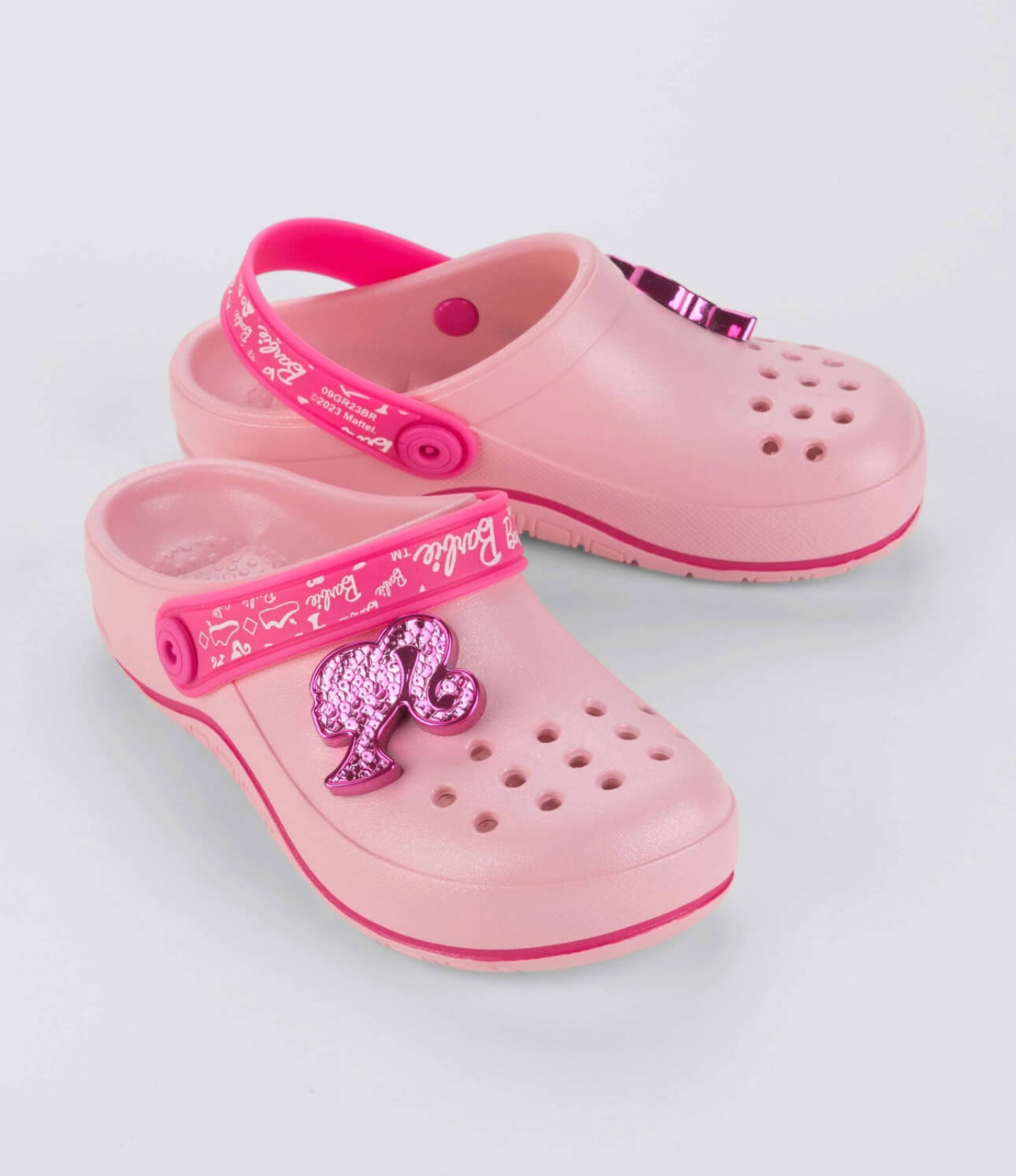 Suecos Barbie infantil rosa