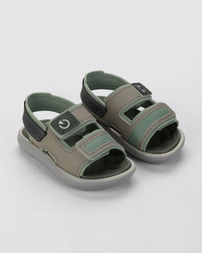 Sandalias Cartago baby gris x verde