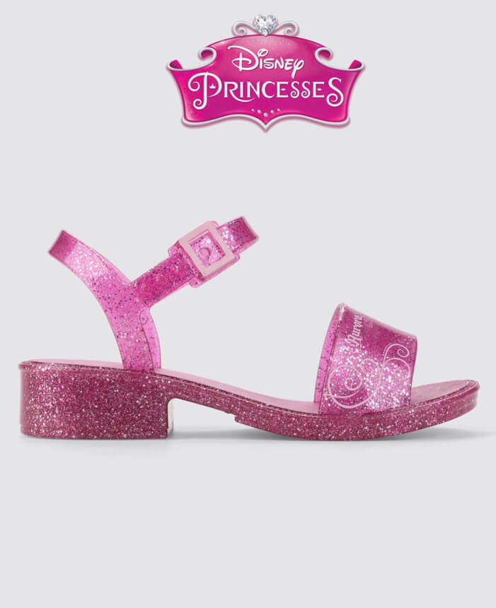 Sandalias Disney princesas glitter rosa