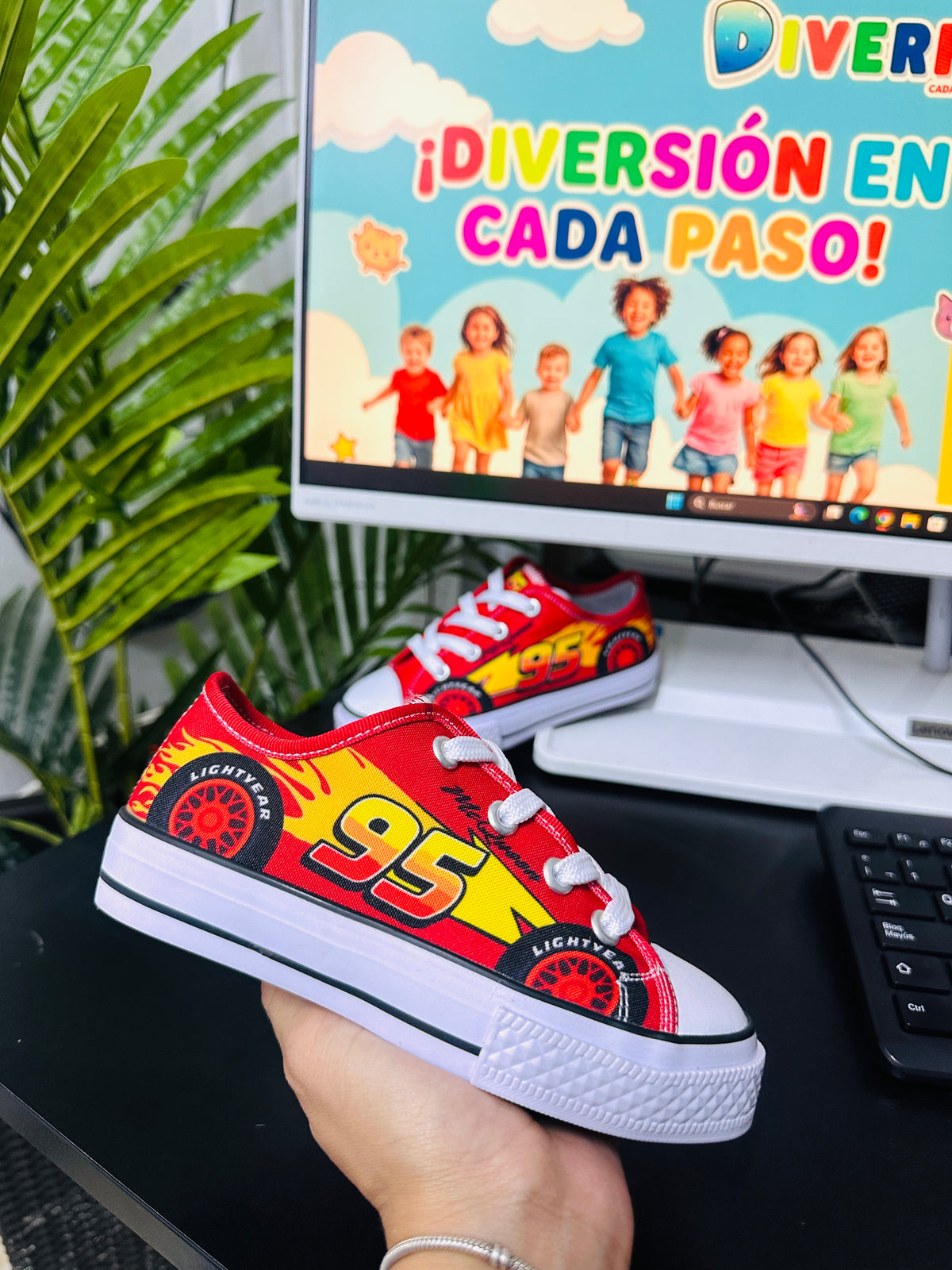 Tenis Cars Rojo Niño