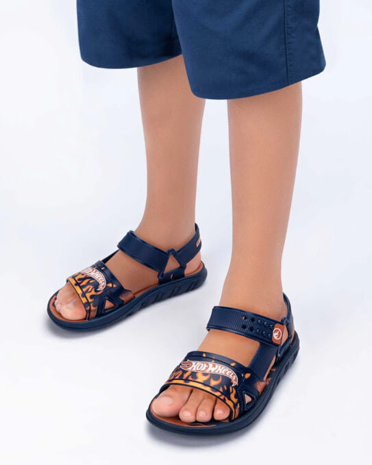 Sandalias hot wheels niño azul