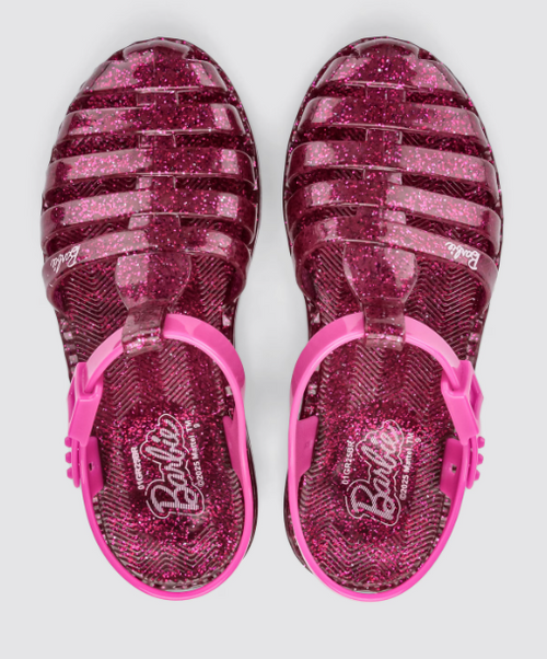 Barbie Duo Sandal Aranha Kids Rosa Glitter/Rosa