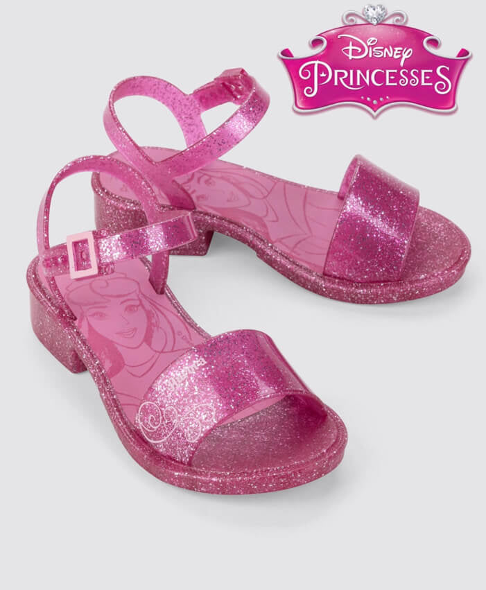 Sandalias Disney princesas glitter rosa