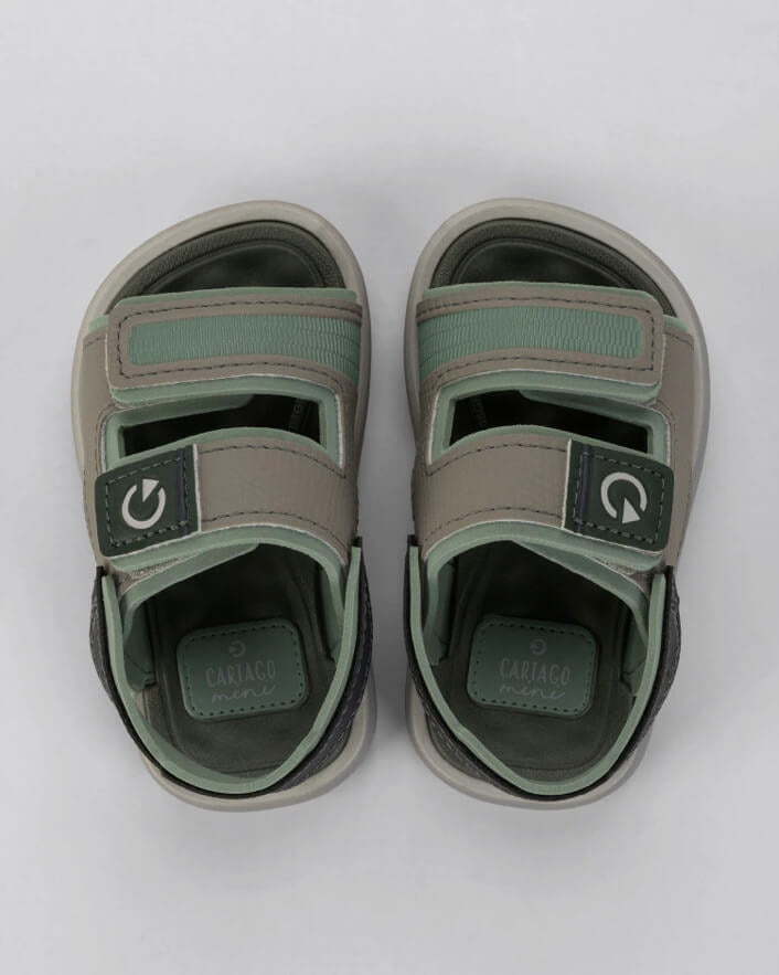 Sandalias Cartago baby gris x verde