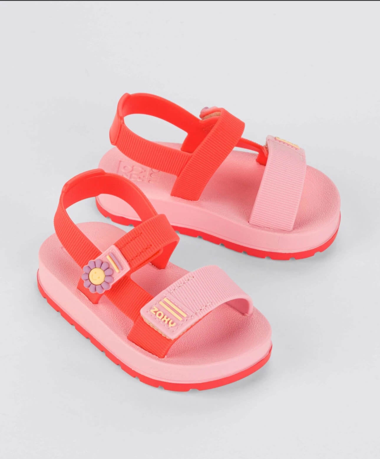 Sandalias zaxy baby flor rosa / naranja