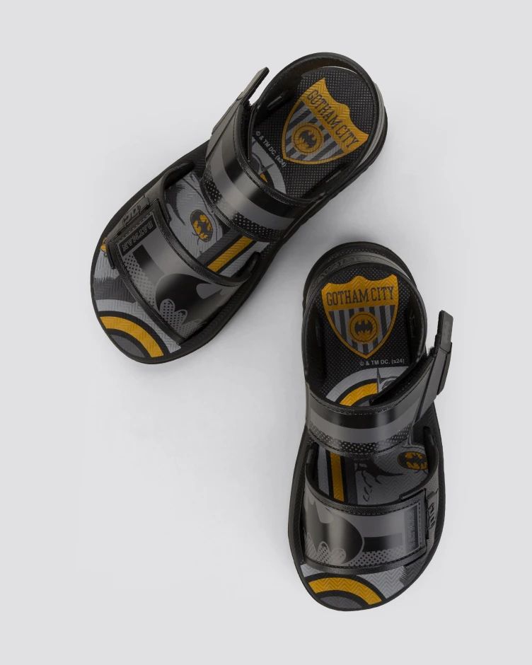 Liga Da Justicia Sandalia Negro/Gris/Amarillo