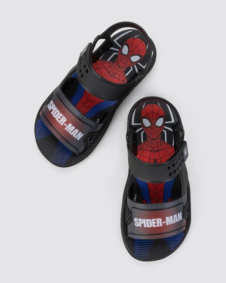 Marvel Sandl kids Negro/rojo