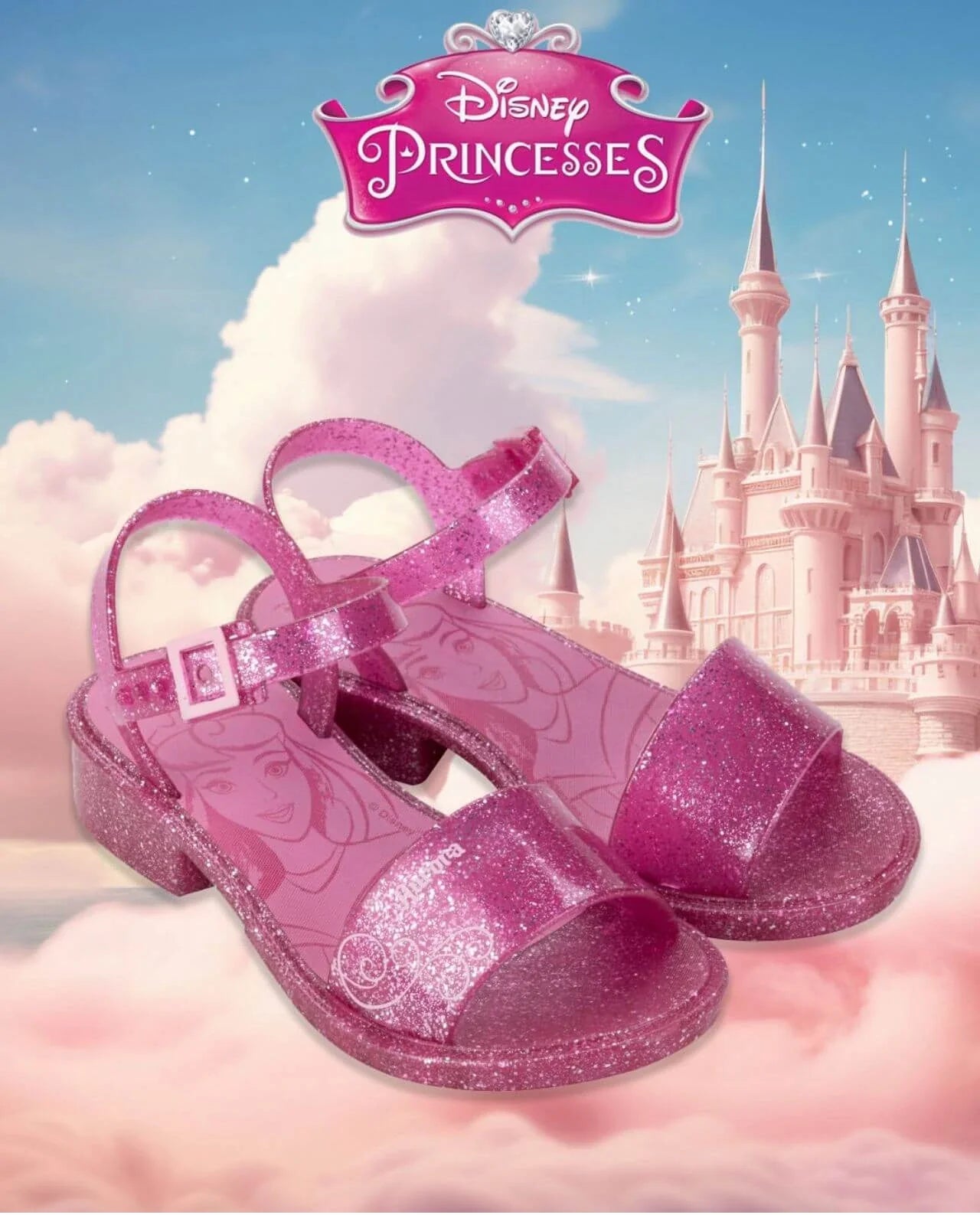 Princesas Lovely Sandal Rosa Glitter