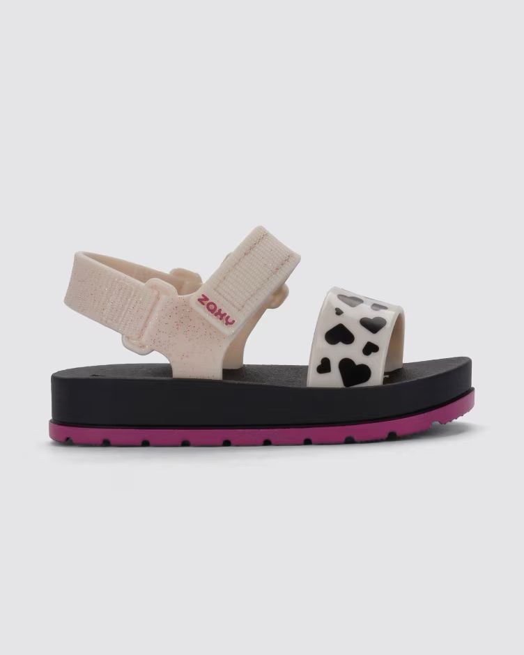 Zaxy Moderninha Print Baby Negro/Corazon