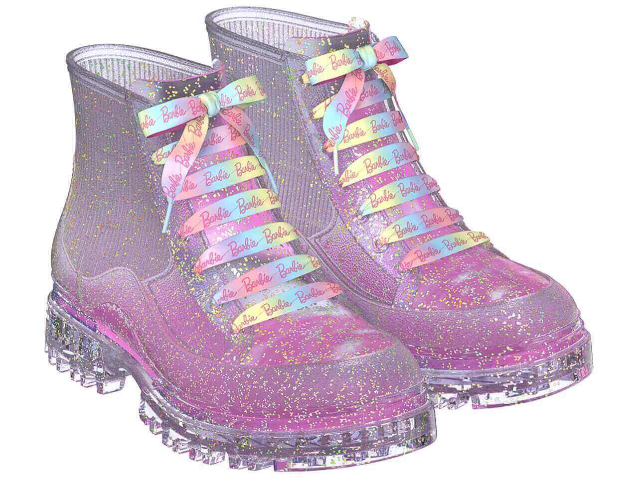 Barbie Boot Kids Vidrio/Glitter