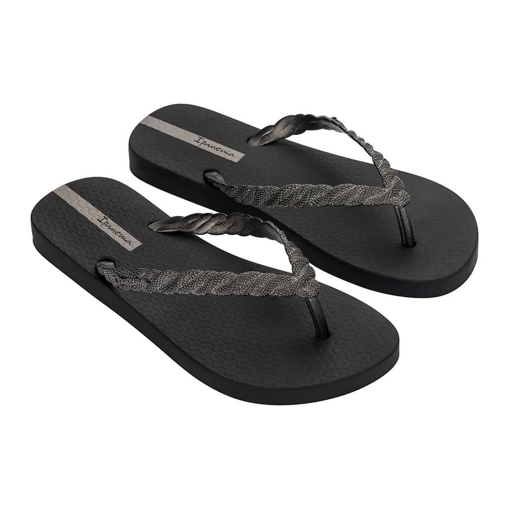 Ipanema Glam III Fem Negro/Plata