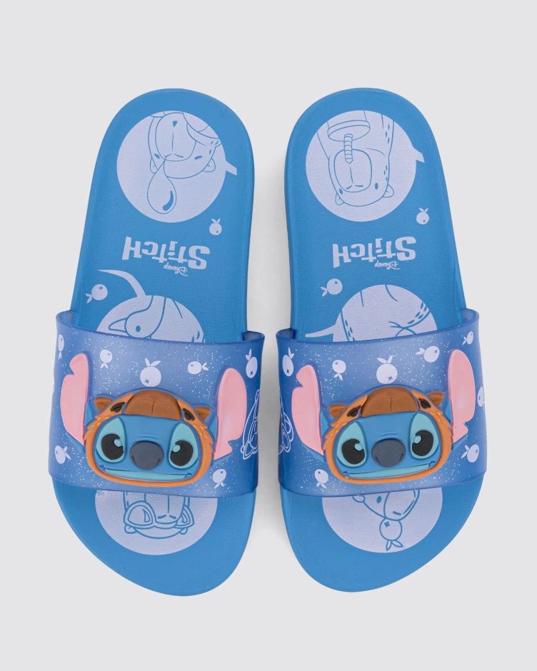 Sandalias Disney Stitch Mania plus Slide azul